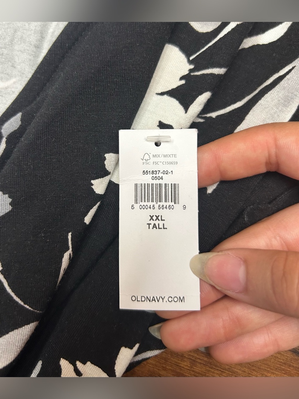 Old Navy Wrap-Front Tall Midi Dress with White Floral Print - Picture 6 of 10